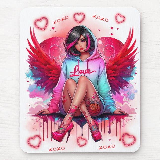 Herz & Wings: Street Angel Mousepad (Vorne)