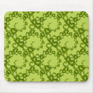 Herz-Wirbel, grün-grün-MOUSEPAD Mousepad