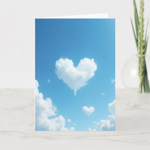 Herz-Wolkenlandschaft-Liebeskarte Karte