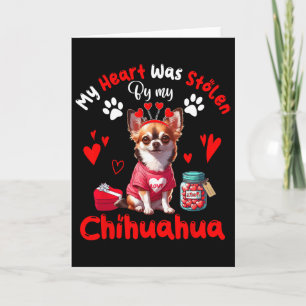 Herz wurde von meinem Chihuahua-Valentins-Hund ges Karte