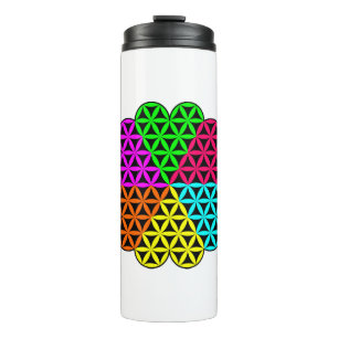 Herz X 6 - Blume des Herzens - Vektor Thermosbecher