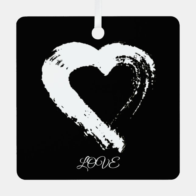 Herz XOXO Car Ornament Aus Metall (Vorderseite)
