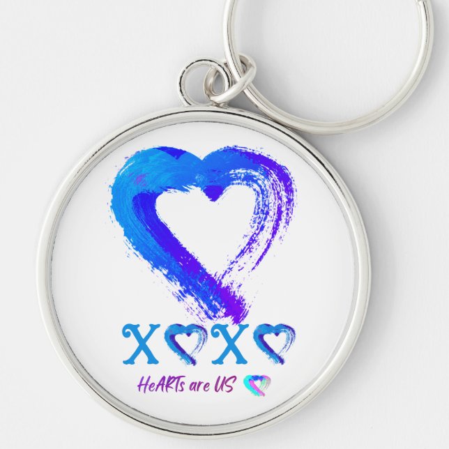 Herz-XOXO-Schlüsselkette Schlüsselanhänger (Vorne)