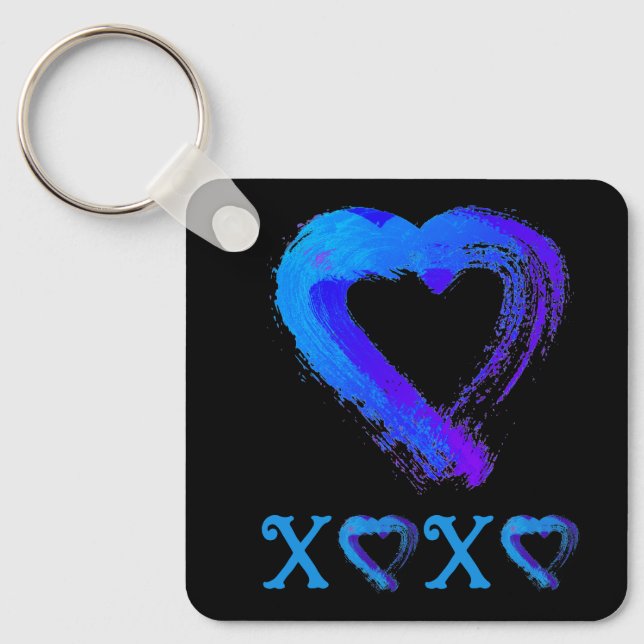 Herz-XOXO-Schlüsselkette Schlüsselanhänger (Vorderseite)