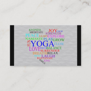 Herz-Yoga-Visitenkarte für Yoga-Lehrer Visitenkarte