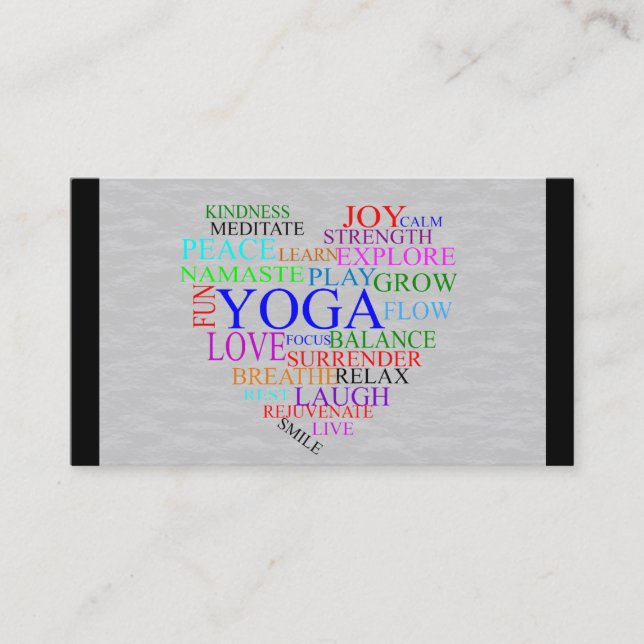 Herz-Yoga-Visitenkarte für Yoga-Lehrer Visitenkarte (Vorderseite)