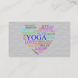 Herz-Yoga-Visitenkarte für Yoga-Lehrer Visitenkarte