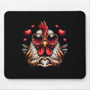 Herz Zeichen Hand Huhn Kinder Männer Frauen Huhn V Mousepad