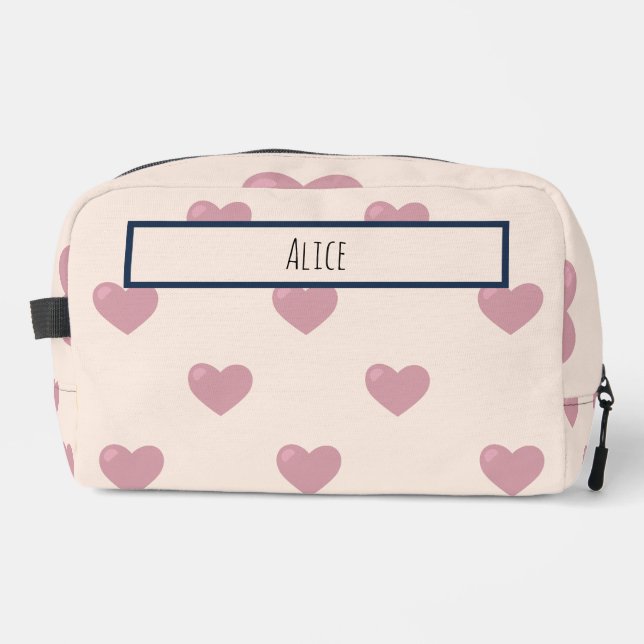 Herz Zeichne ich Individuelle Name Waschbeutel (Vorderseite)