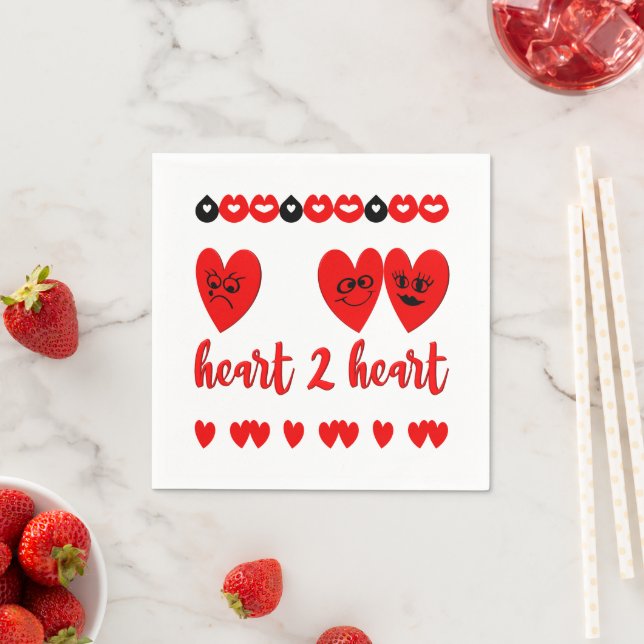 Herz-zu-Herz Serviette (Beispiel)