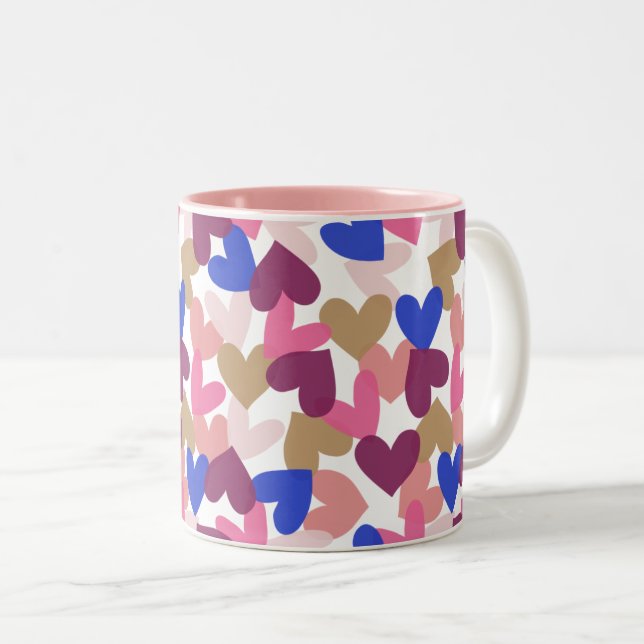 Herz Zweifarbige Tasse (VorderseiteRechts)