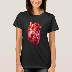 Herzanatomie und Blume Kardiologe Design T-Shirt