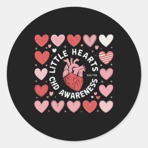 Herzanatomie Valentine Little Heart Chd Bewusstsei Runder Aufkleber