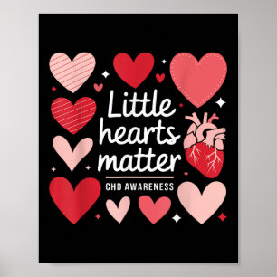 Herzanatomie Valentine Little Hearts Chd Awarenes Poster