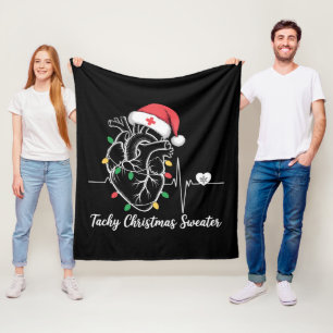 Herzanatomie Weihnachten Krankenschwester Herz Tac Fleecedecke