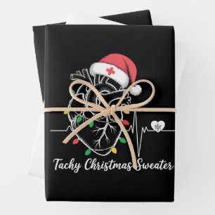Herzanatomie Weihnachten Krankenschwester Herz Tac Geschenkpapier Set