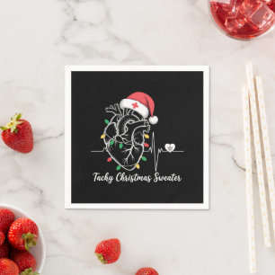 Herzanatomie Weihnachten Krankenschwester Herz Tac Serviette