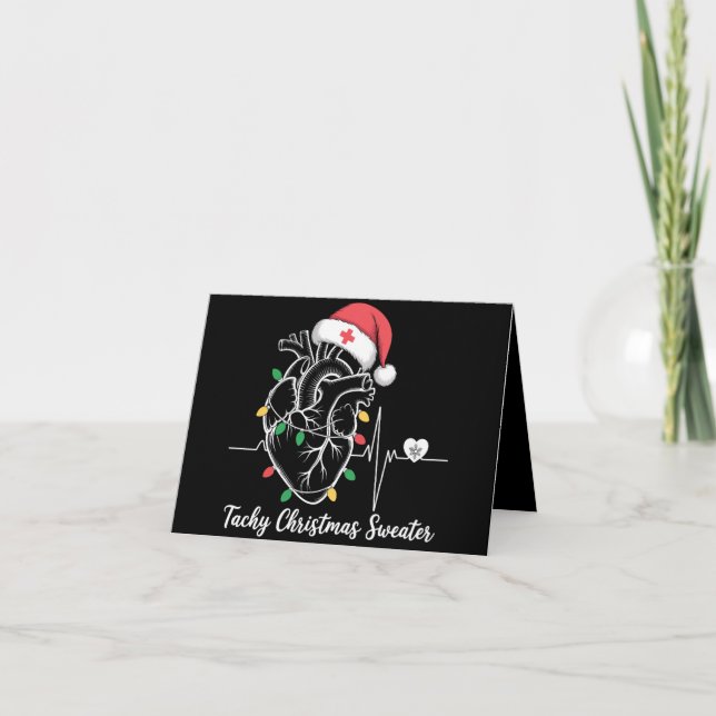 Herzanatomie Weihnachtskrankheit Herzkrankheit Tac Karte (Vorderseite)