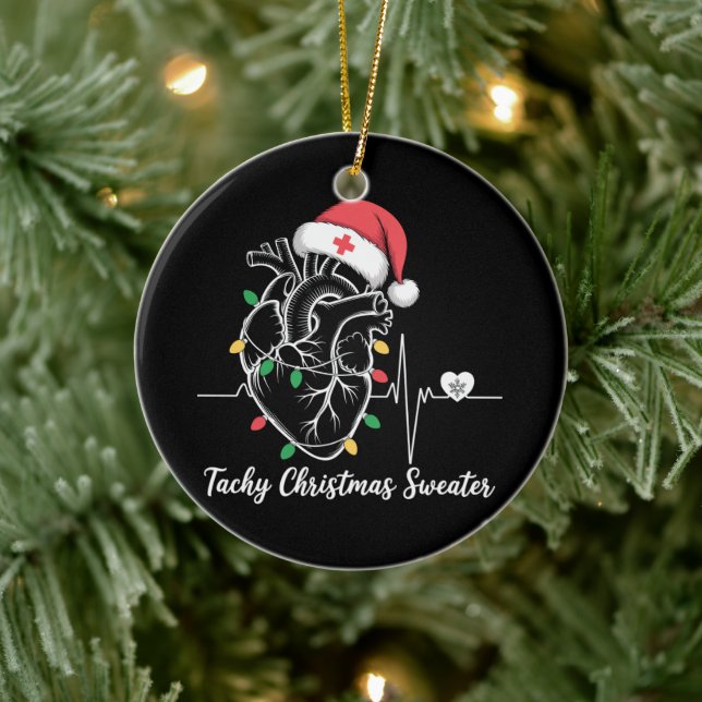 Herzanatomie Weihnachtskrankheit Herzkrankheit Tac Keramik Ornament (Baum)