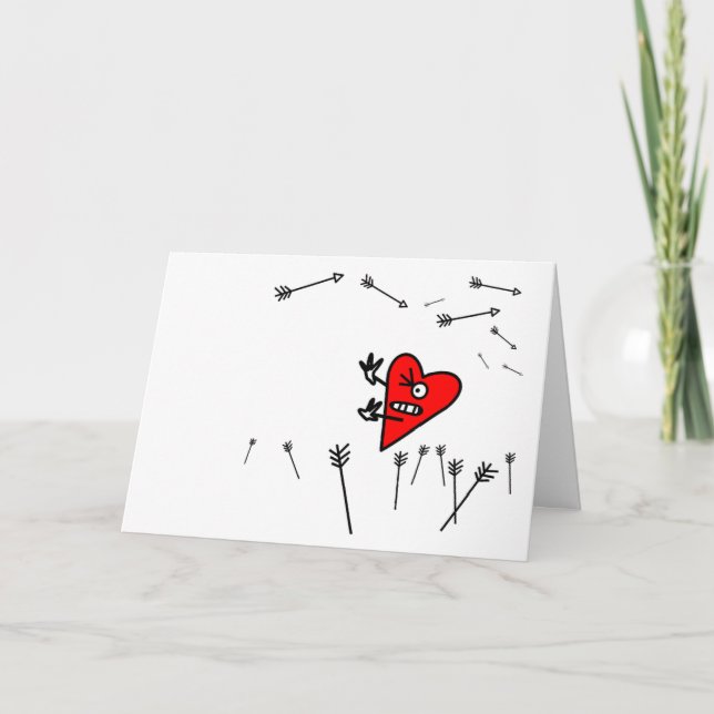 Herzanfall Feiertagskarte (Vorderseite)