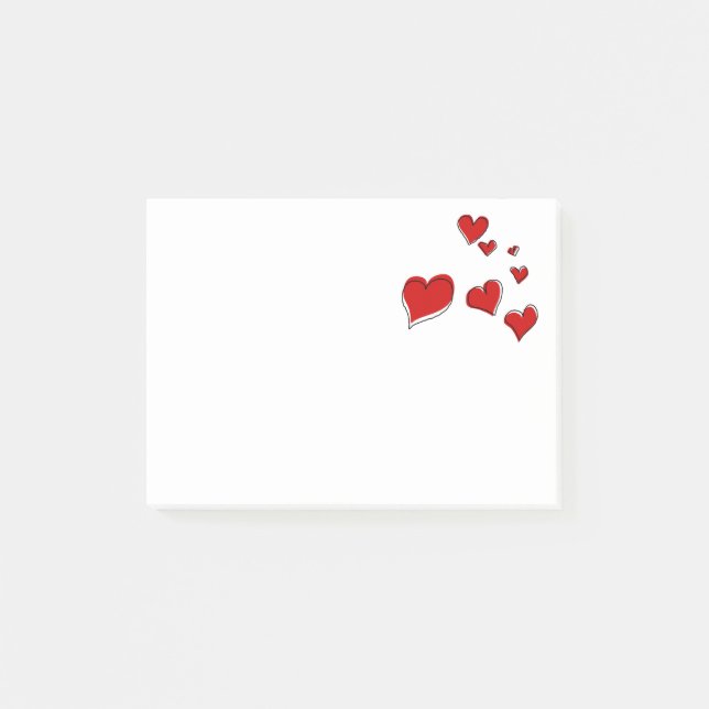 Herzanmerkung Post-it Klebezettel (Vorderseite)