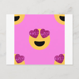 Herzaugen-Emoji Postkarte