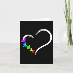 Herzautismus Bewusstseinsbildung Liebe Puzzle Einf Karte