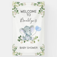 Herzballon Elephant Foliage Baby Dusche Willkommen