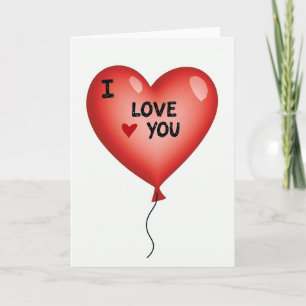 Herzballon Ich liebe dich Karte