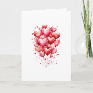 Herzballon Romantische Liebe  Karte