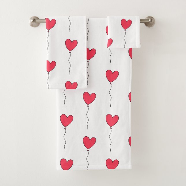 Herzballons Badhandtuch Set (Insitu)