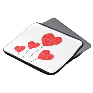 Herzballons-Illustrationsdesign Laptopschutzhülle