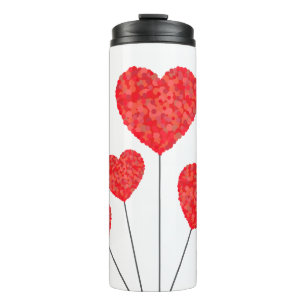 Herzballons-Illustrationsdesign Thermosbecher