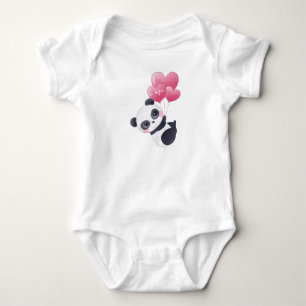 Herzballons Panda Baby Strampler