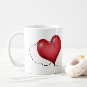 Herzballons und Wolken Liebe Kaffeetasse