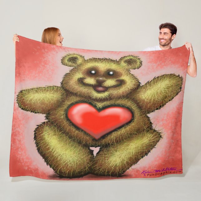 Herzbär Fleece Blanket (Beispiel)