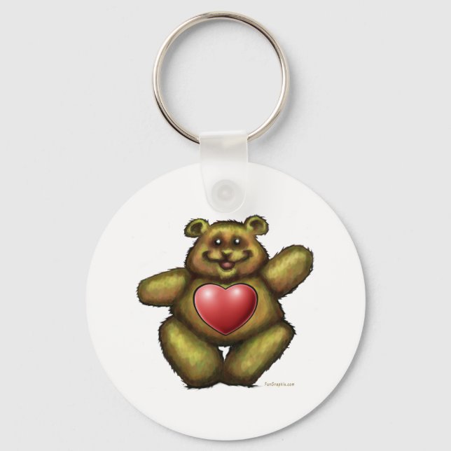 Herzbär Schlüsselanhänger (Vorderseite)