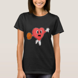 Herzbasketballspieler Basketball T-Shirt