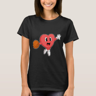 Herzbasketballspieler Basketball T-Shirt