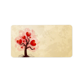 Herzbaum Adressaufkleber