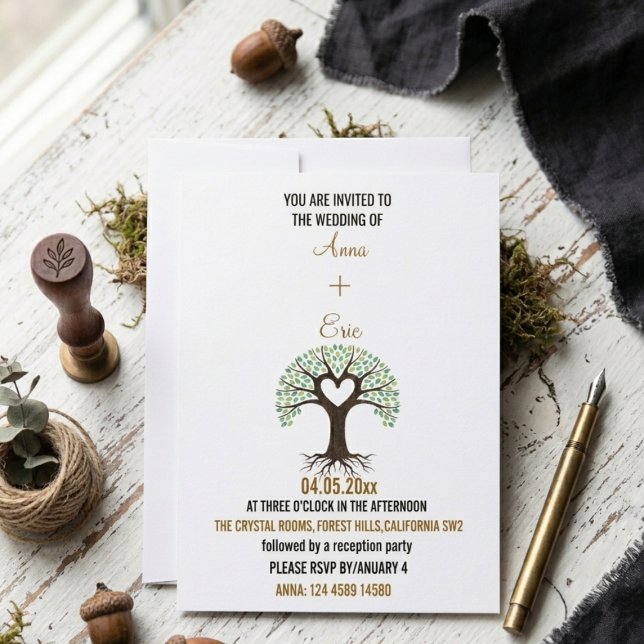 HERZBAUM DER LIEBE WEDING INVITATION EINLADUNG (Von Creator hochgeladen)