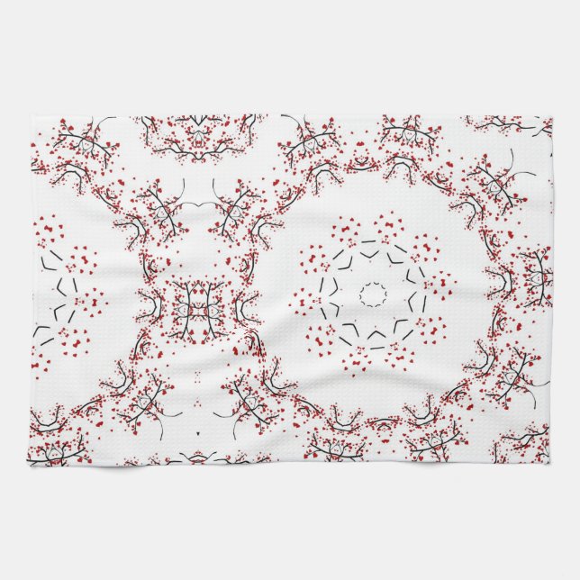 Herzbaum Geschirrtuch (Horizontal)