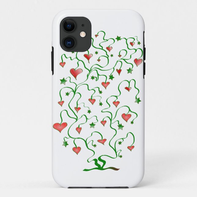 Herzbaum mit Blättern Case-Mate iPhone Hülle (Rückseite)