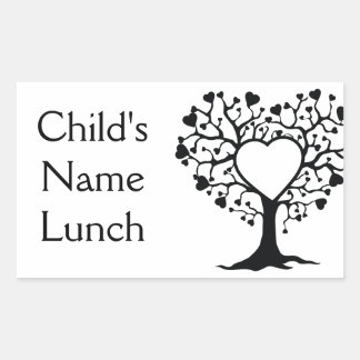 Herzbaum Rechteckiger Aufkleber