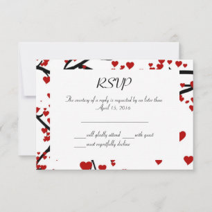 Herzbaum RSVP Karte