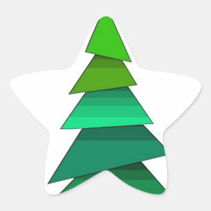 Herzbaum Stern-Aufkleber