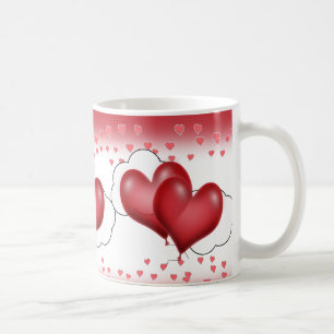 Herzblasen mit wenig Herz Kaffeetasse