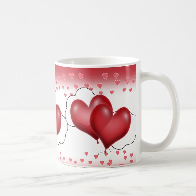 Herzblasen mit wenig Herz Kaffeetasse (Rechts)