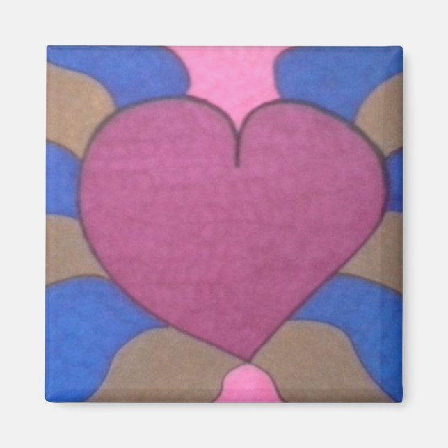 Herzblutungen Kunst Magnet (Vorne)