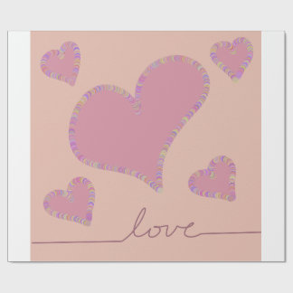 Herzbonbons  geschenkpapier